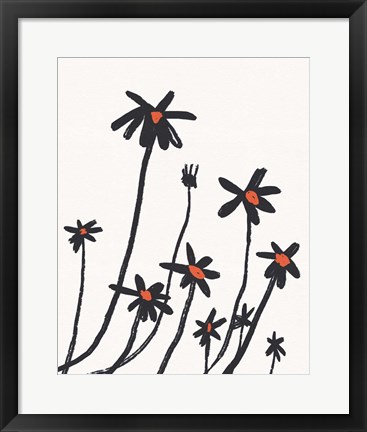 Framed Young Coneflowers I Print