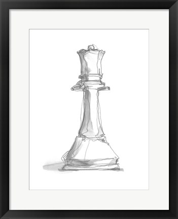 Framed Chess Piece Study III Print
