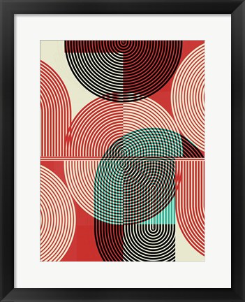 Framed Graphic Colorful Shapes III Print