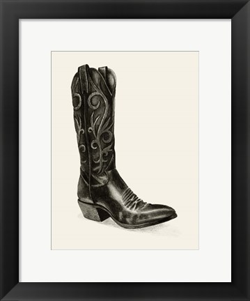 Framed Shiny Boots I Print