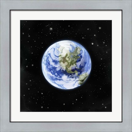 Framed Earth From Afar I Print