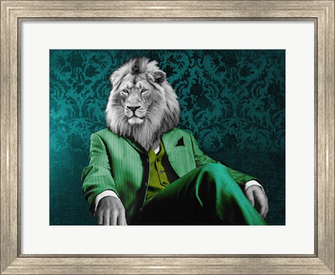 Framed Pensive Leader (Pop Version) Print