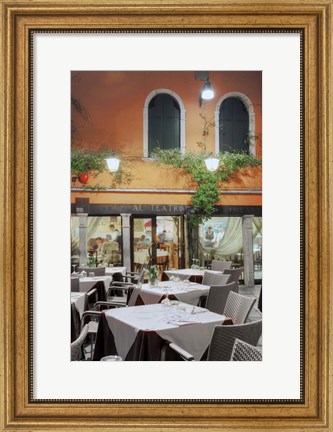 Framed Al Teatro Cafe, Venezia Print