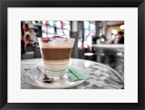 Framed Capuccino, Montmartre Print