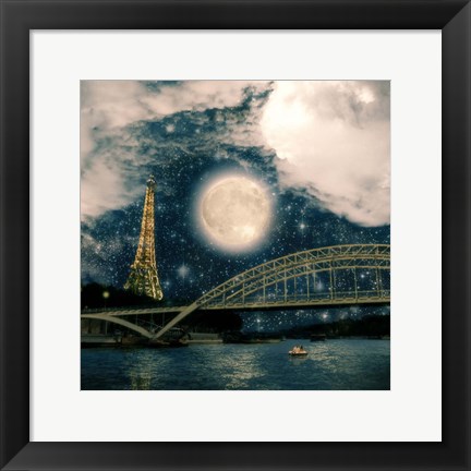 Framed One Starry Night in Paris Print