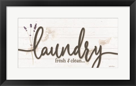 Framed Laundry Fresh &amp; Clean Print