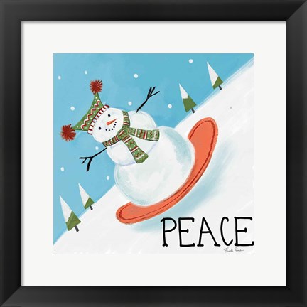 Framed Snowman Snowday III Print