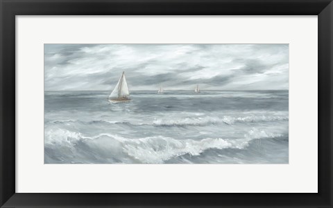 Framed Three Sailboats Print