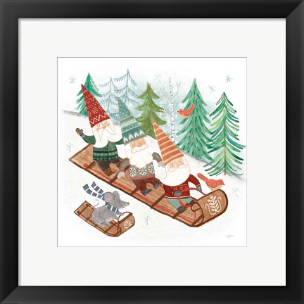 Framed Woodland Gnomes III Print