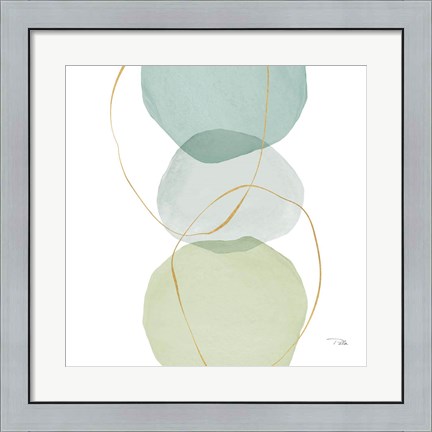 Framed Pastel Circles II Print