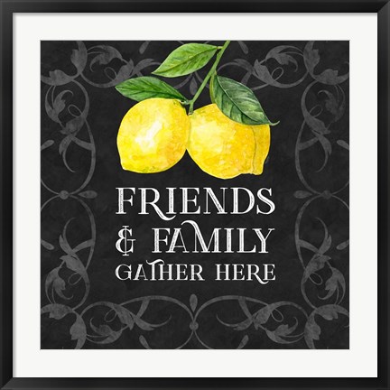 Framed Live with Zest sentiment II-Friends &amp; Family Print