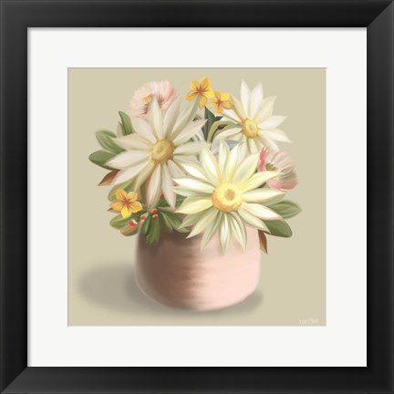 Framed Sunny Floral Bouquet Print