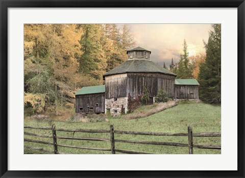 Framed Octagon Barn Print
