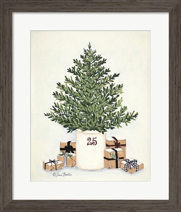 Framed Country Crock Christmas Tree Print