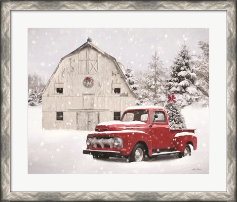 Framed Red Christmas Print