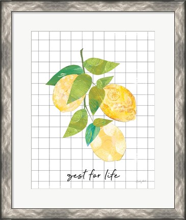 Framed Summer Lemons Sentiment I Print