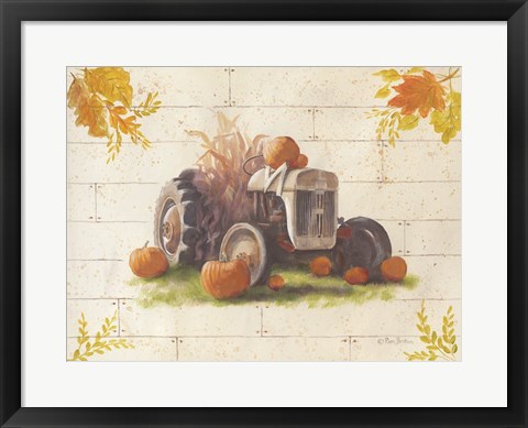 Framed Harvest Tractor Print