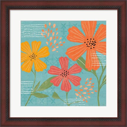 Framed Mod Floral III Print