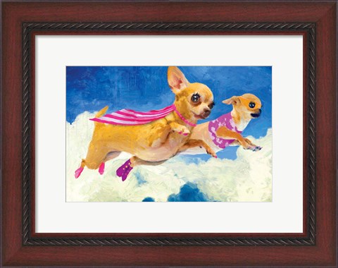 Framed Chick Chihuahua and Darlene Print