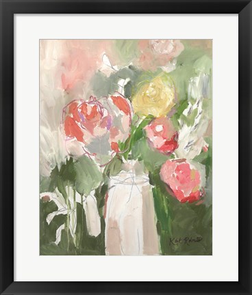 Framed Flowers for Diane Print