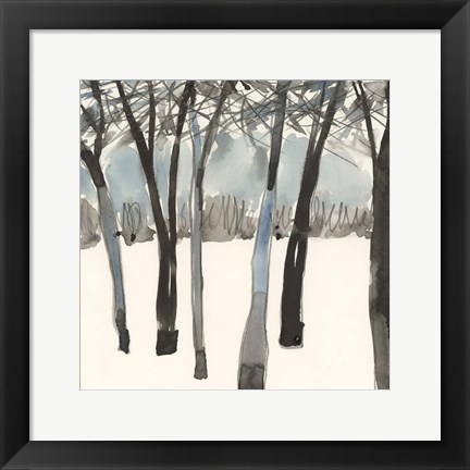 Framed Winter Treeline II Print