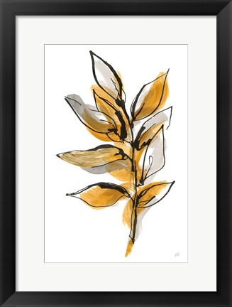 Framed Amber Leaves II Print