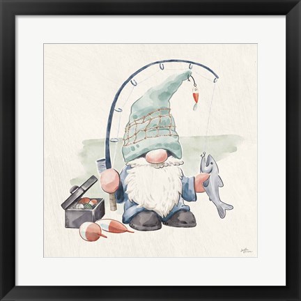 Framed Beach Gnomes III Print