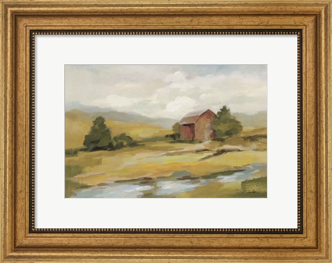 Framed Springtime Farm Neutral Print