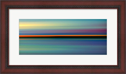 Framed Red Line Horizon Print