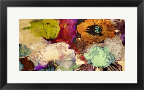 Framed Floating Flowers (detail) Print
