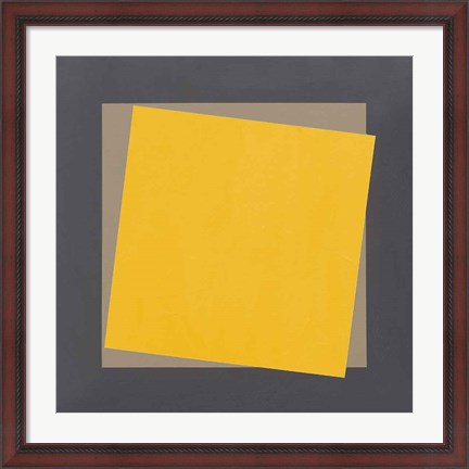 Framed Geo Natural Core Yellow Print