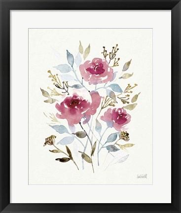 Framed Soft Bouquet II Print
