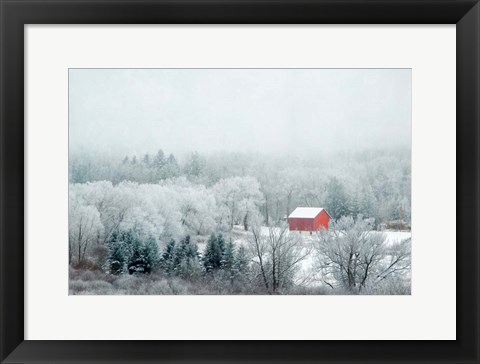 Framed Red Barn Print