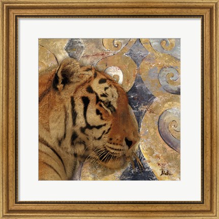 Framed Golden Safari II (Tiger) Print