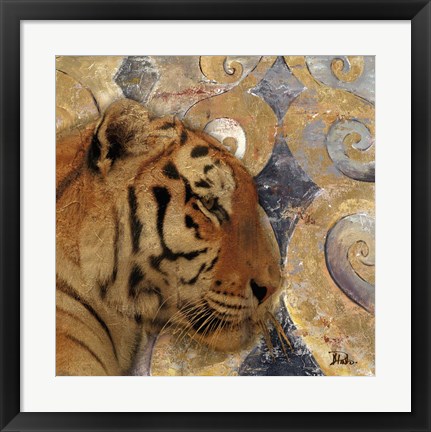 Framed Golden Safari II (Tiger) Print