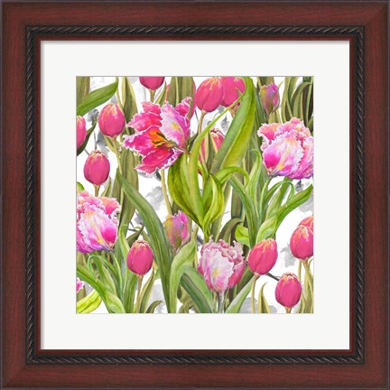 Framed Tulip Symphony I Print