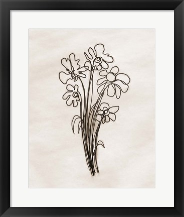 Framed Naive Flowers Print