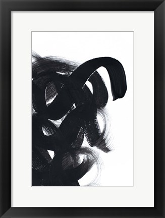 Framed Noir Strokes III Print