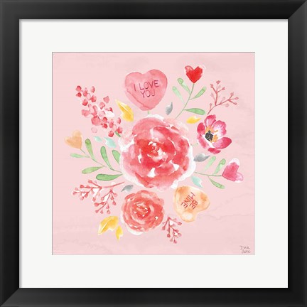 Framed Love Always IV Pink Print
