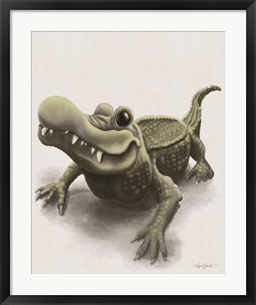 Framed Gabe the Gator Print