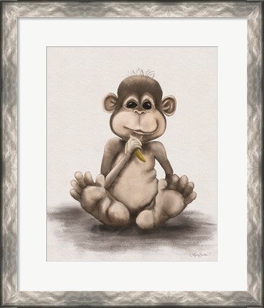 Framed Melvin the Monkey Print