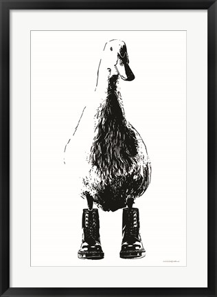 Framed Duck in Docs Print