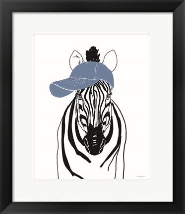 Framed Team Roster Zebra Print