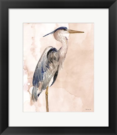 Framed Heron 1 Print