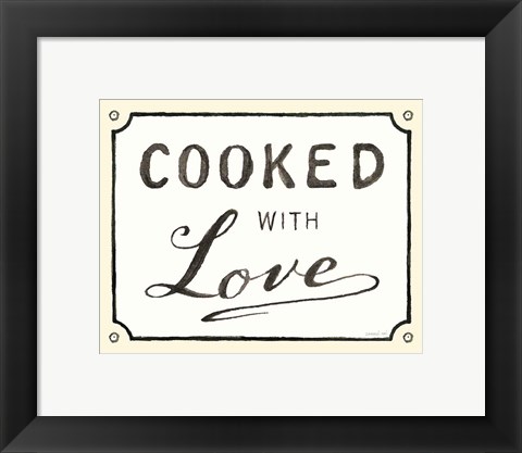 Framed Cooked with Love Print