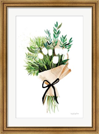 Framed White Tulips Print