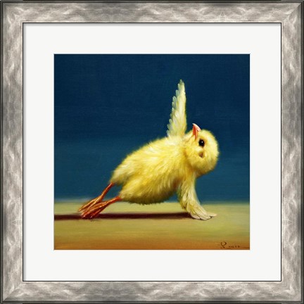 Framed Yoga Chick Side Plank Print