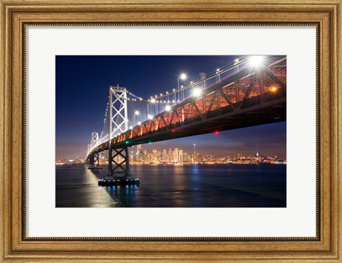 Framed Under The Bay Bridge Print