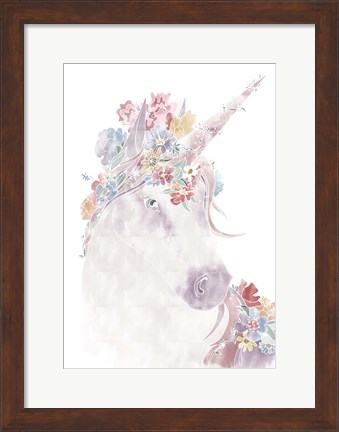 Framed Unicorn Floral Print