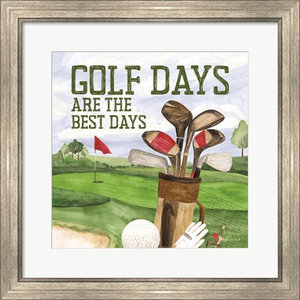 Framed Golf Days II-Best Days Print